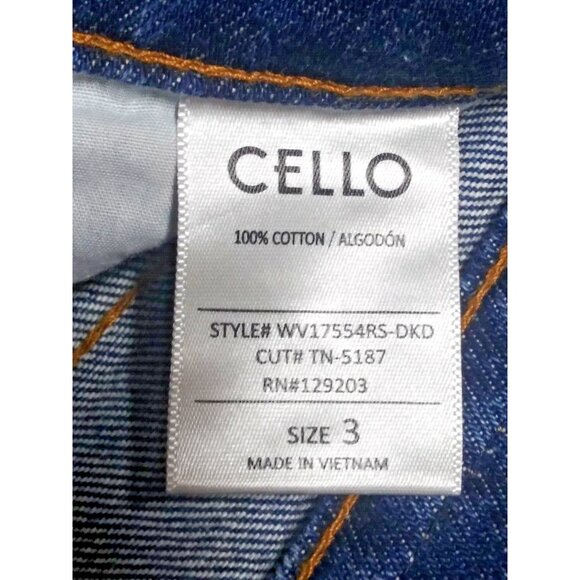 NWT Cello Dad Jeans Super High Rise Sz 3 Distressed destroyed ripped baggy blue - Picture 15 of 16